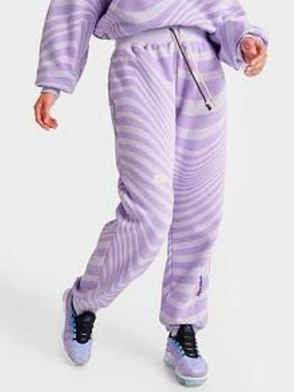 Nike Phoenix Fleece Women's Oversized High-Waisted Printed Jogger Pants Sz S